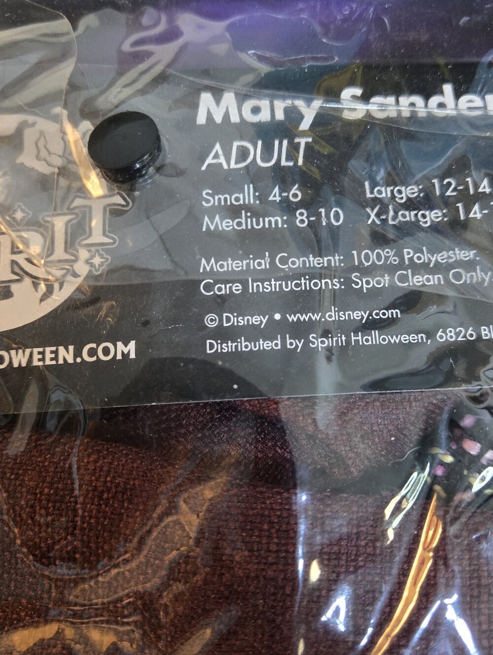HOCUS POCUS Adult Size M (8-10) 3-pc Halloween costume, Mary Sanderson NWT - Picture 6 of 7